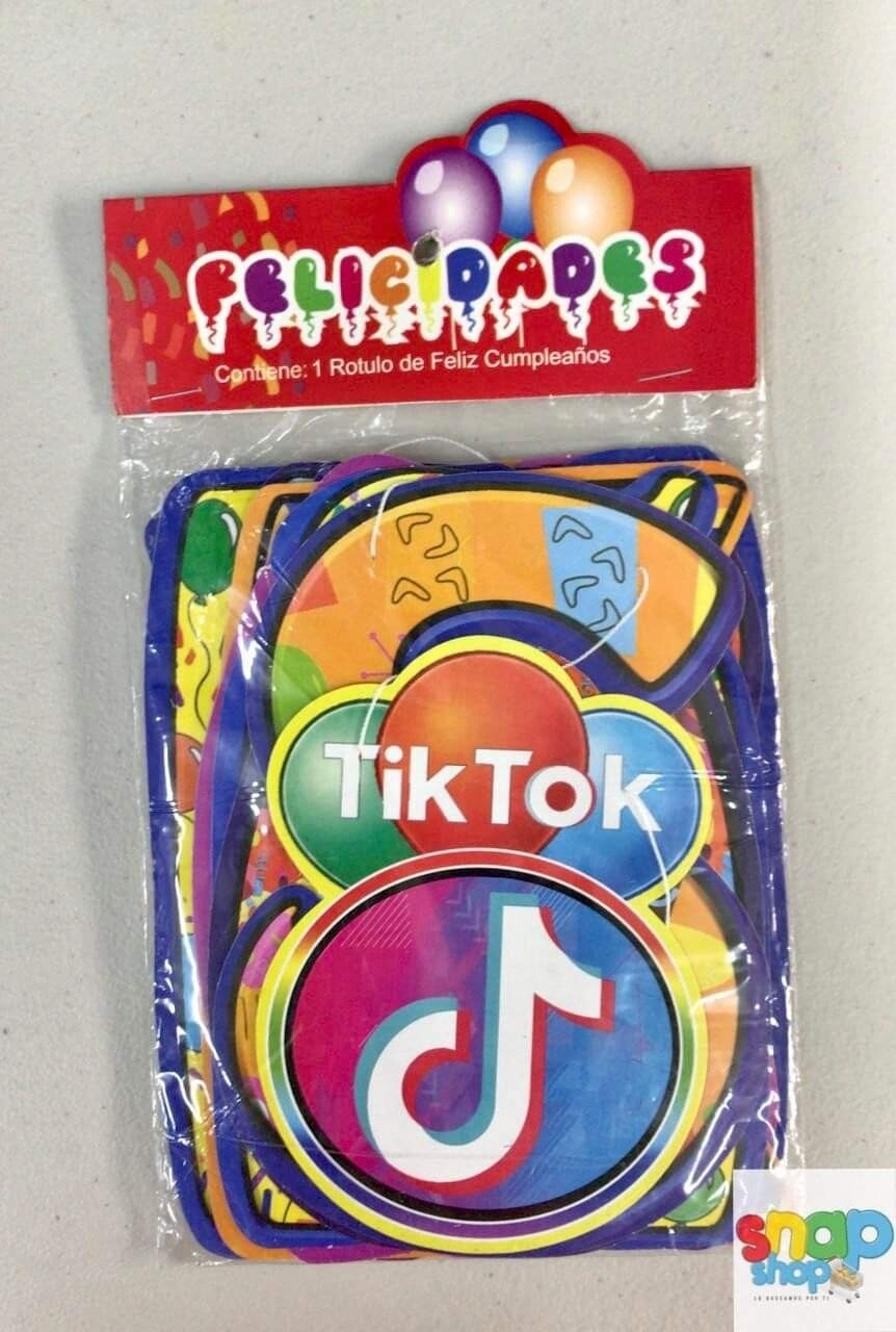 Letrero Feliz Cumpleaños Tik Tok