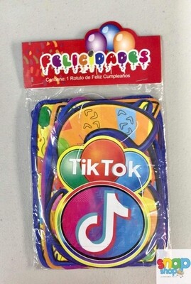 Letrero Feliz Cumpleaños Tik Tok