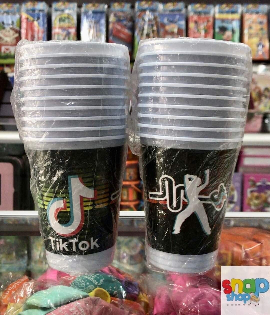 Paquete 10 vasos Tik Tok