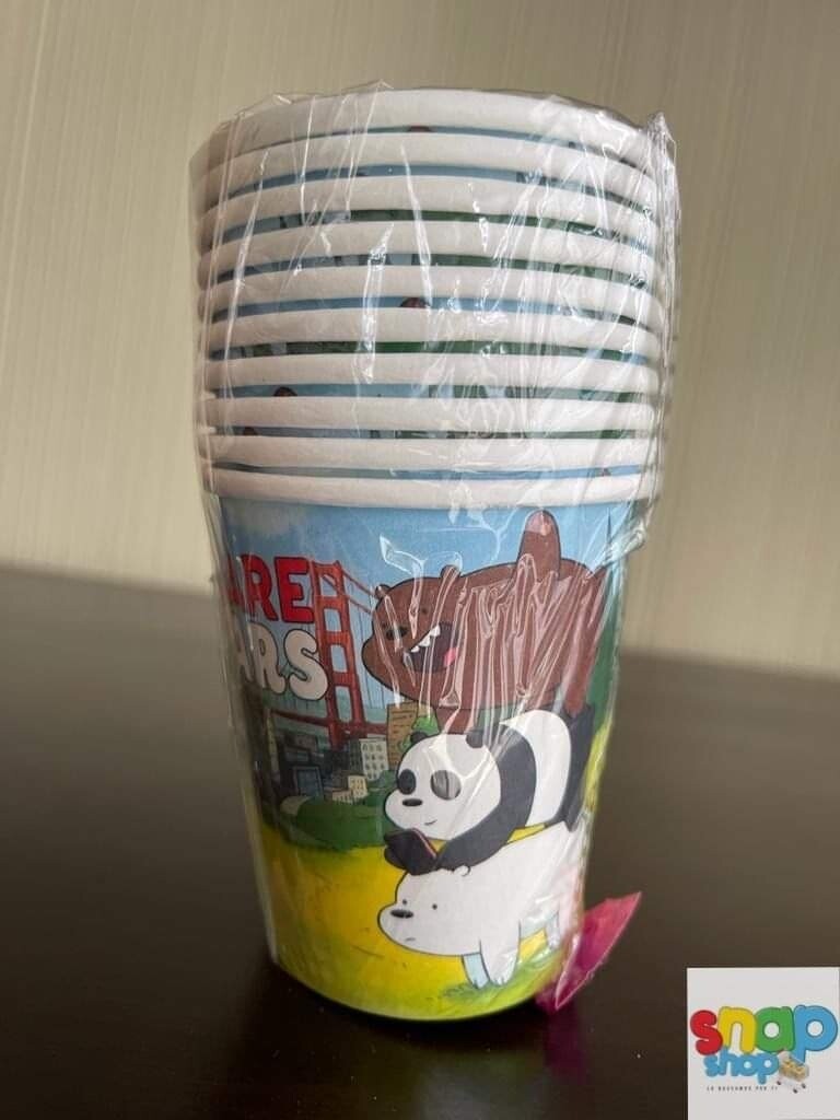 Paquete 10 vasos Osos Escandalosos