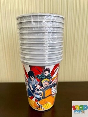 Paquete 10 vasos Naruto