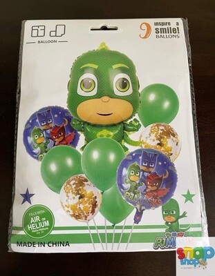 Set de globos Pj Mask Verde