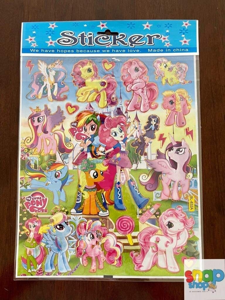 Hoja de Stickers My Little Pony