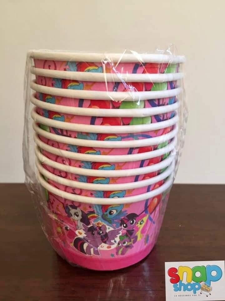 Paquete 10 Mini vasos My Little Pony 