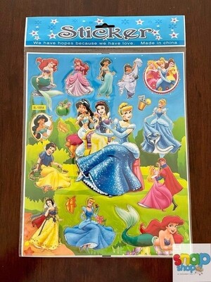 Hoja de Stickers Princesas