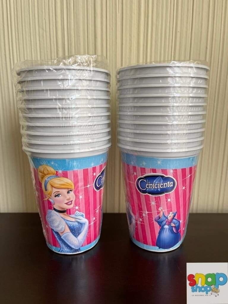 Paquete 10 vasos Cenicienta