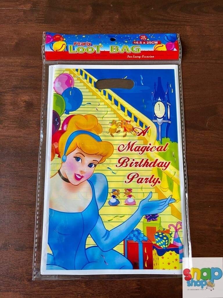 Paquete 10 Bolsas para Dulces Cenicienta