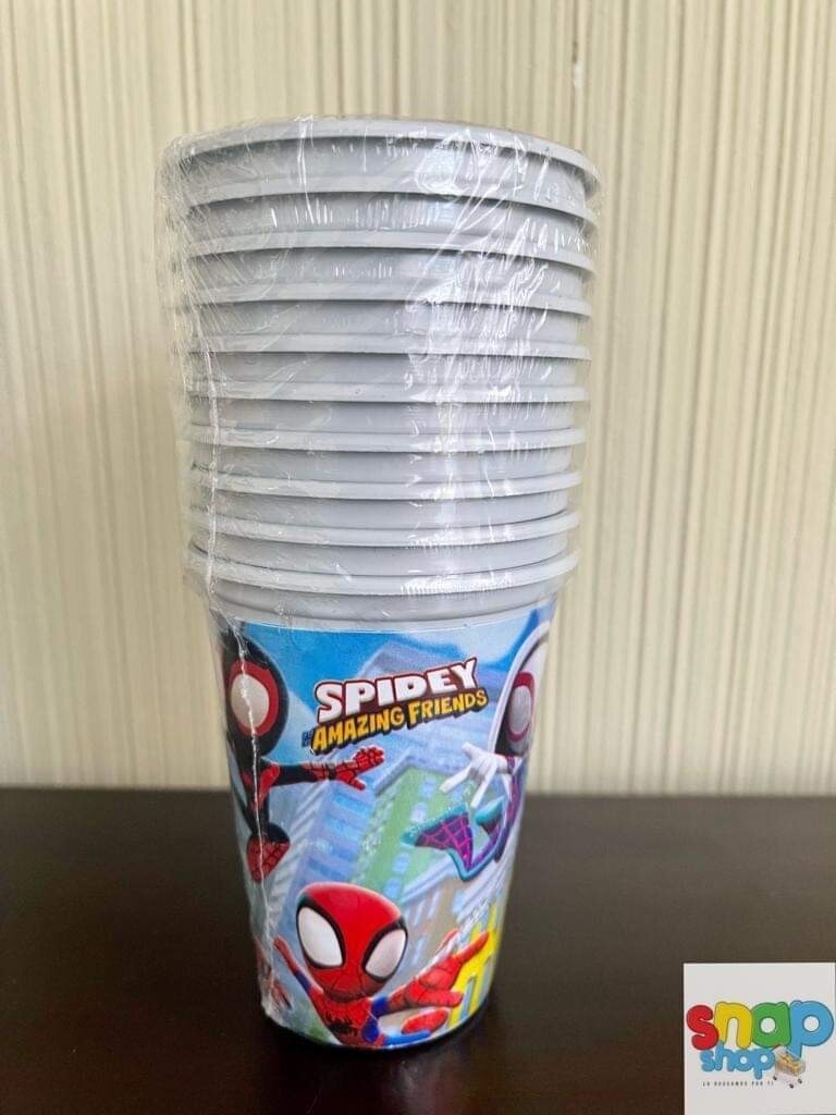 Paquete 10 vasos Spidey