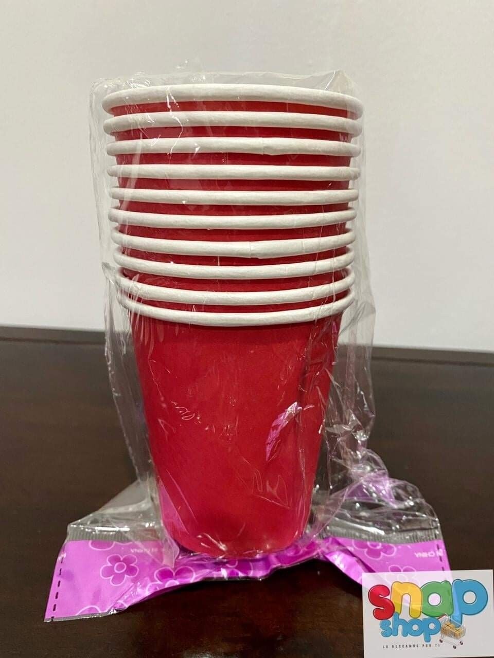 Paquete 10 vasos Rojo