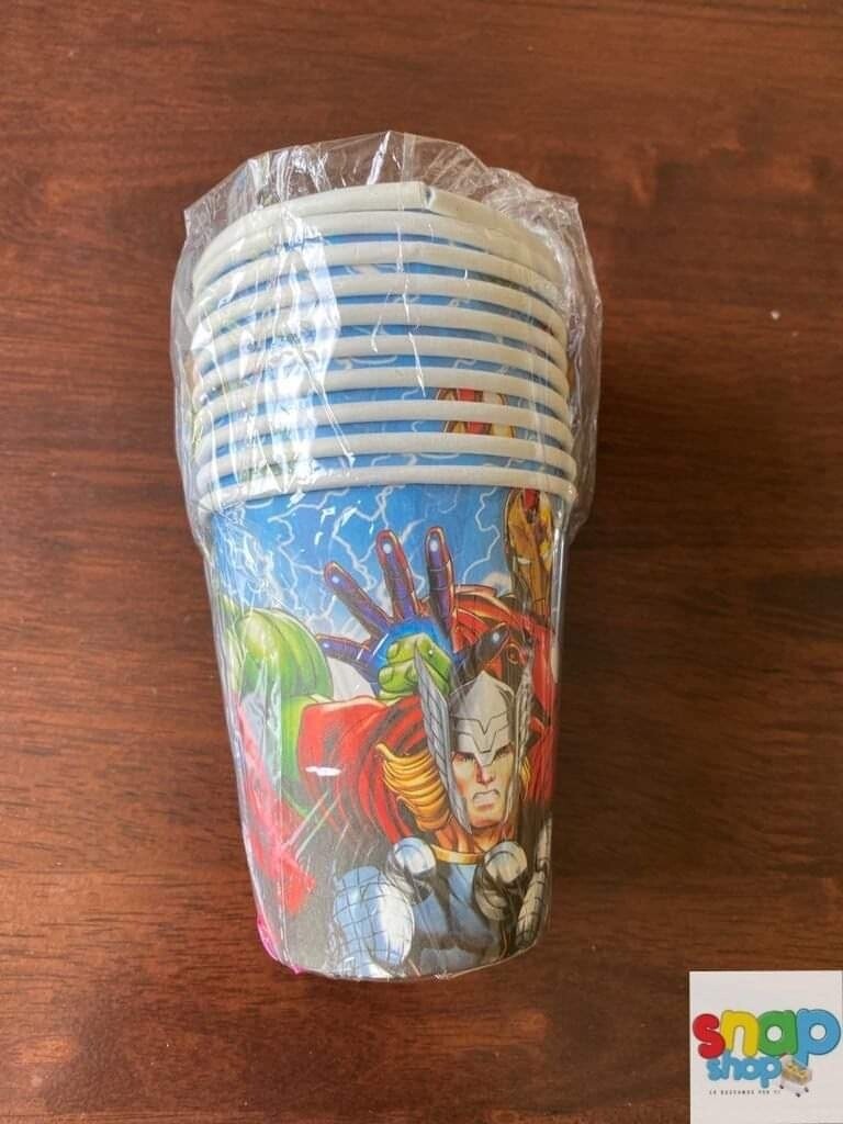 Paquete 10 vasos Avengers 