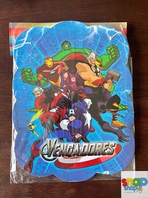 Letrero Feliz Cumpleaños Avengers 