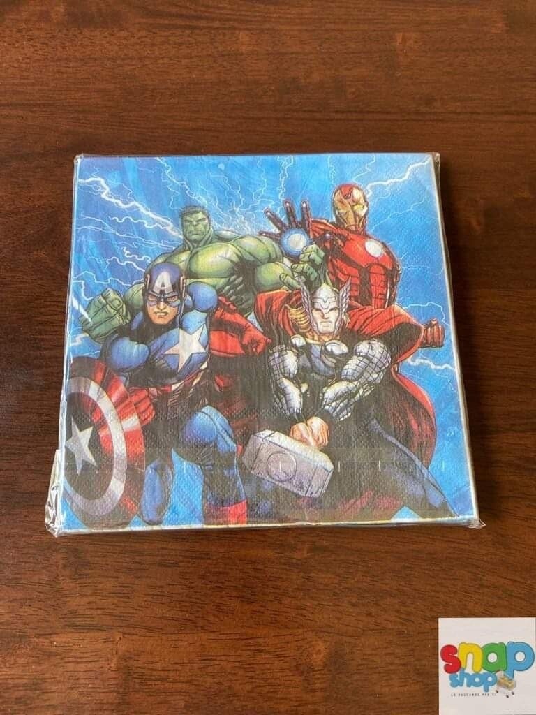 Paquete 20 servilletas Avengers 