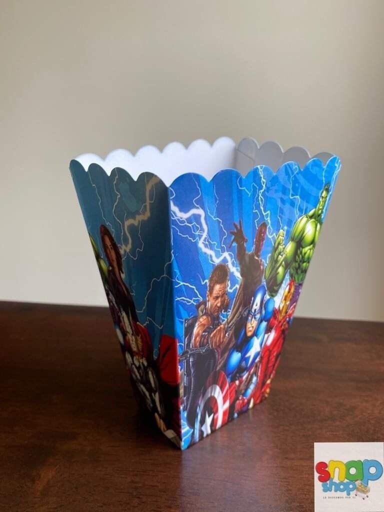 Paquete 6 Cajas para Palomitas Avengers