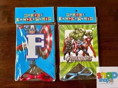 Letrero  de Feliz Cumpleaños Avengers 