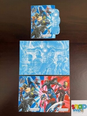 Paquete 10 invitaciones Avengers 