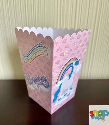 Paquete 6 Cajas para Palomitas Unicornio