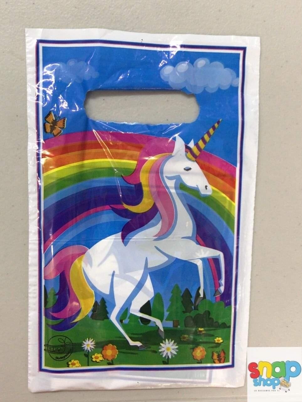 Paquete 10 Bolsas para Dulces Unicornio