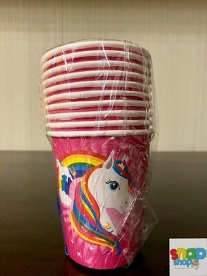 Paquete 10 vasos Unicornio