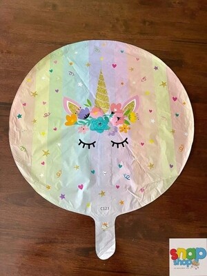 Globo redondo unicornio