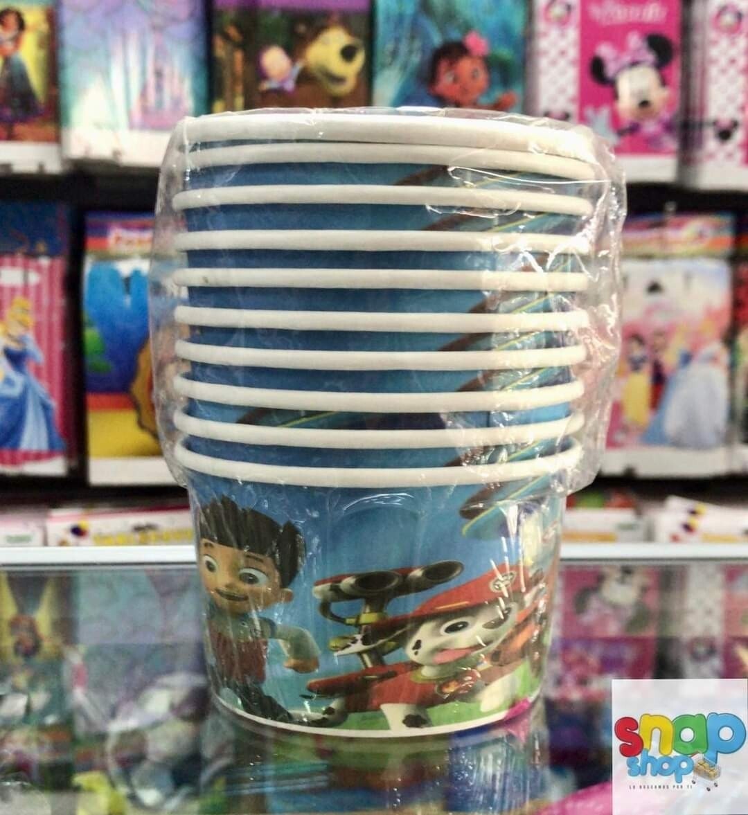 Paquete 10 Mini vasos Paw Patrol 
