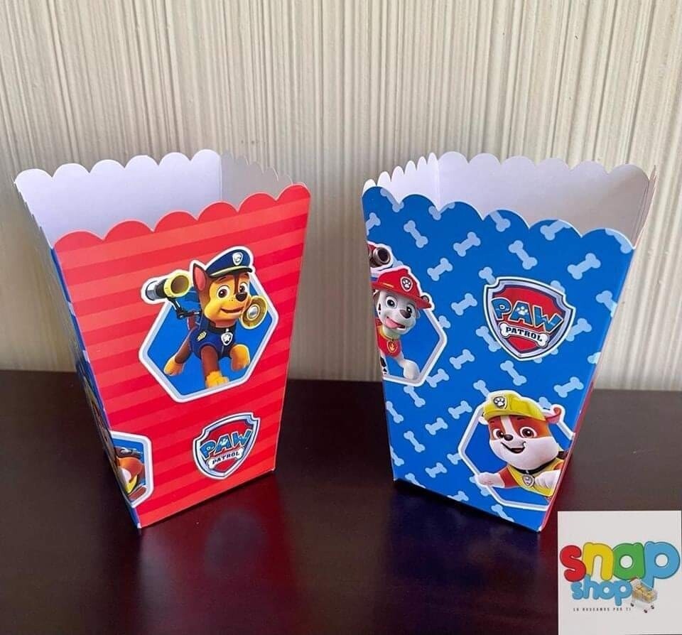 Paquete 6 Cajas para Palomitas Paw Patrol