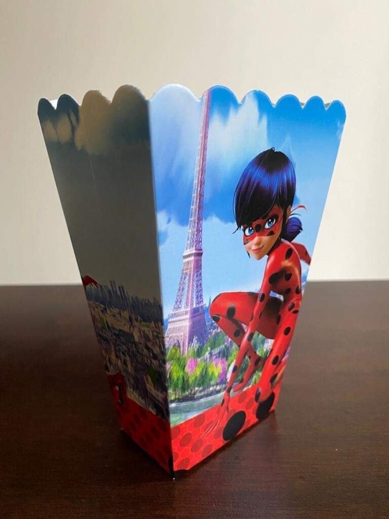 Paquete 6 Cajas para Palomitas Lady Bug