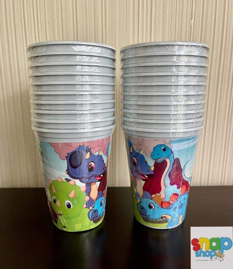 Paquete 10 vasos Dinosaurio Infantil