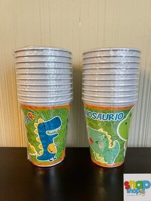 Paquete 10 vasos Dinosaurio Infantil