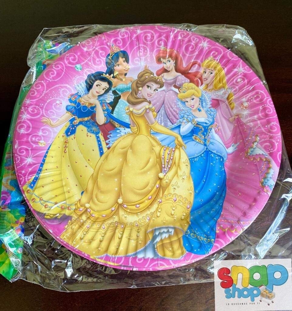Paquete 10 platos redondos Princesas