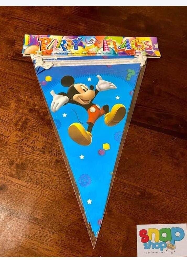 Banderin Mickey Mouse Azul