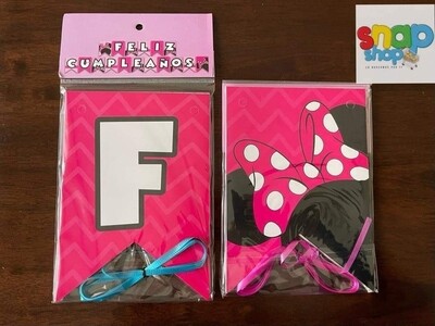 Letrero Feliz Cumpleaños Minnie