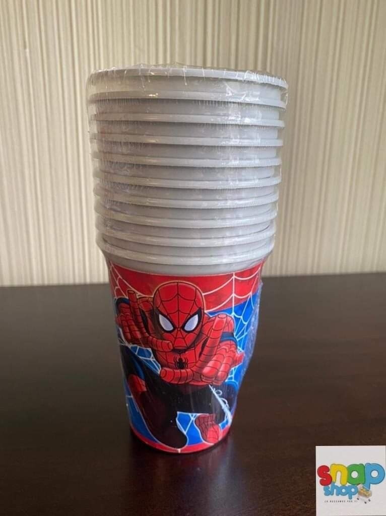 Paquete 10 vasos Spiderman