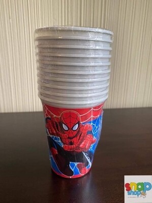 Paquete 10 vasos Spiderman