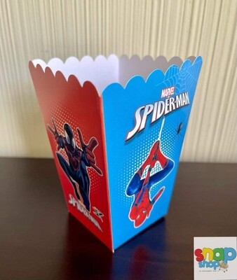 Paquete 6 Cajas para Palomitas Spiderman