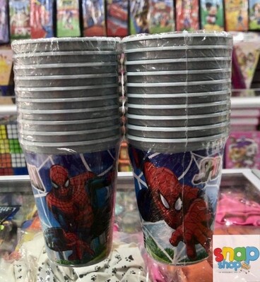 Paquete 10 vasos Spiderman