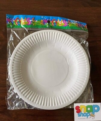 Paquete 10 platos  Blanco