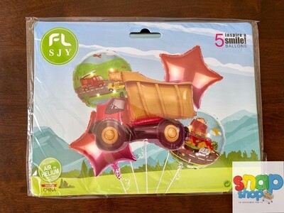 Set de globos Carro Rojo Construcción 