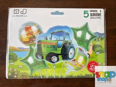 Set de Globos Tractor verde Construcción 