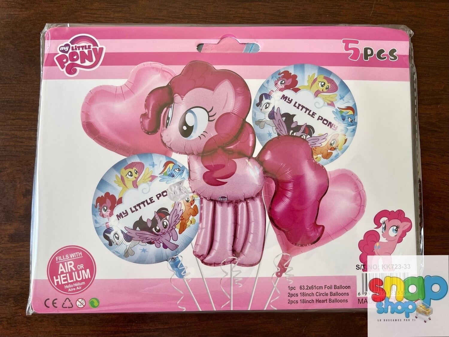 Set de globos My  Little Pony rosado