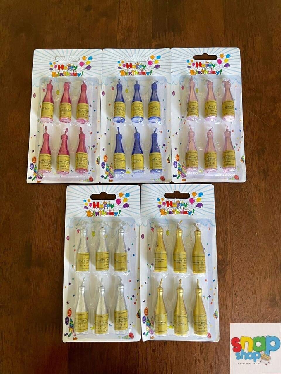Set 6 velas para pastel