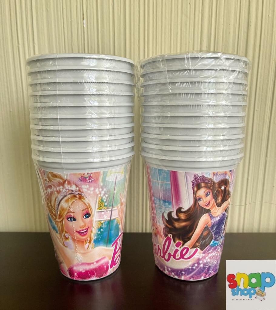 Paquete de 10 vasos Barbie