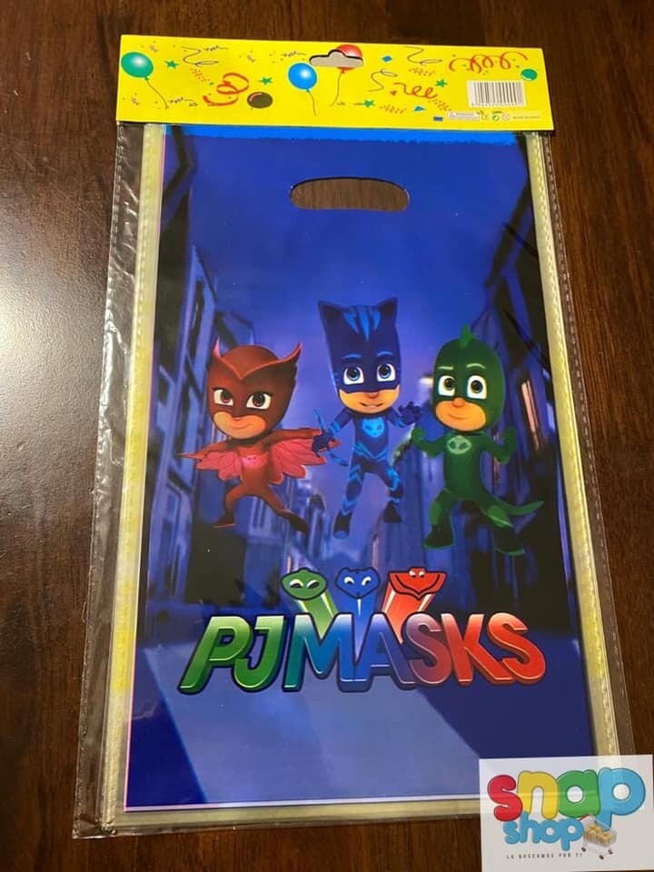 Paquete 10  bolsas para dulces Pj Mask