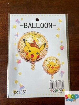 Globo redondo Pikachu Pokemon 