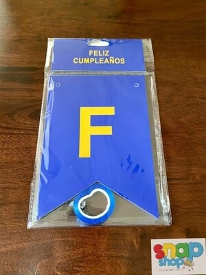 letrero Feliz Cumpleaños Azul