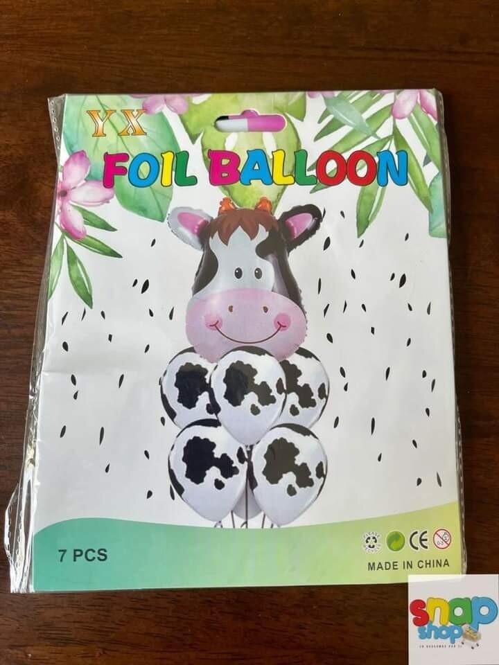 Set 7 globos vaca