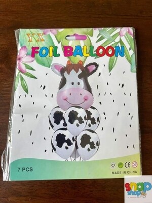 Set 7 globos vaca