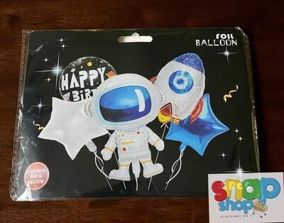Set globos astronauta 