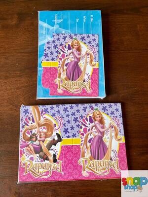 Paquete 10 invitaciones Rapunzel