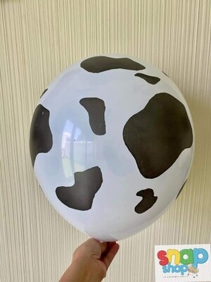 Paquete 24 globos látex manchas de vaca 🐄