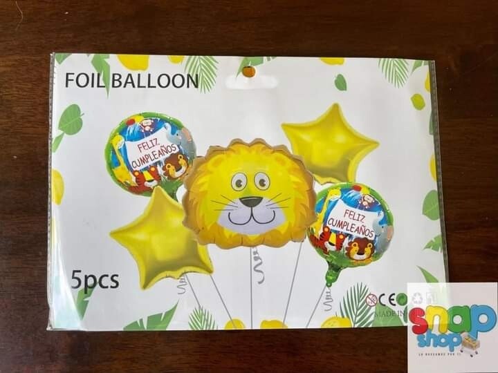 Set de globos león safari 